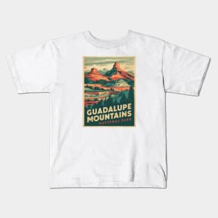 Vintage poster Guadalupe Mountains National Park Kids T-Shirt